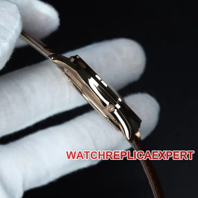ZF Factorytop-tier watch Jaeger-LeCoultre master series real moon phase men's white dial brown belt business casual automatic movement temperament watch front view