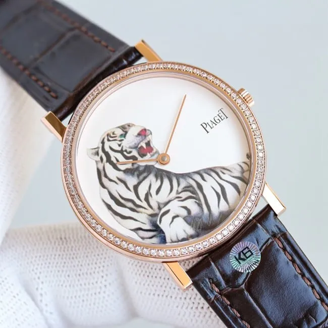 TW Factory Top Piaget 2022 Year of the Tiger Special Edition Rose Gold Steel Case Watch Side View