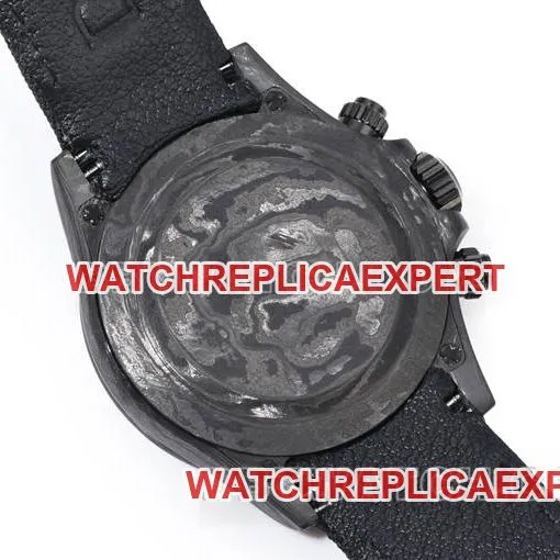 collectible watch TW factory Rolex Daytonablack dial black shell black nylon bracelet front live photo