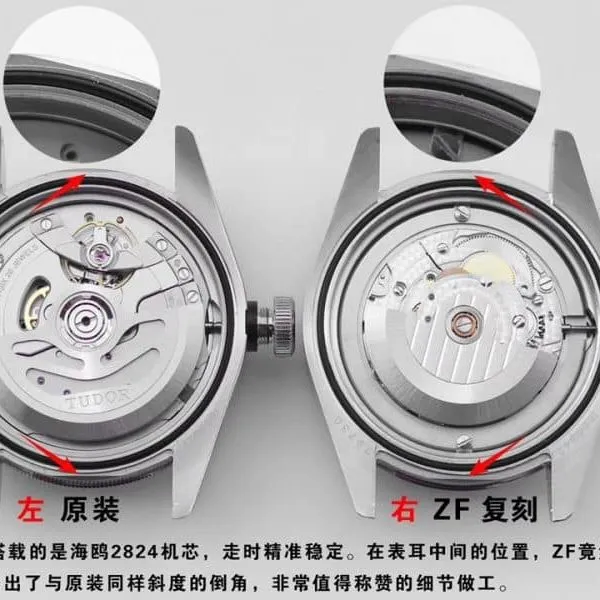 ZF Tudor Enlightenment 79730 Watch Real vs. Fake Review Buckle Diagram