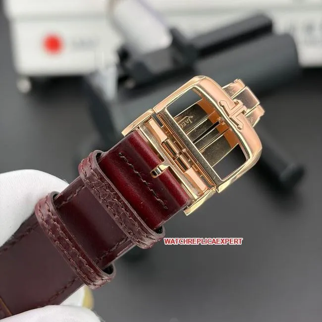 top-tier watch JJF factory Jaeger-LeCoultre flip watch burgundy dial 398256Jfront live photo