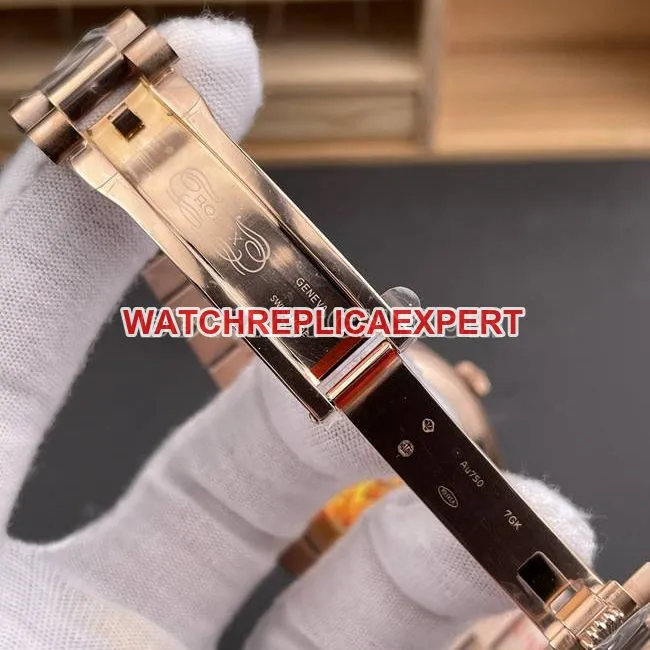 collectible watch QF factory RolexDay-Date coffee plate rose gold40mmfront live photo