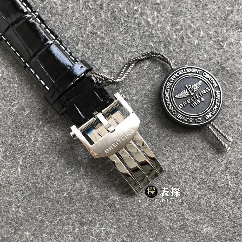 Breitling B01chronographtop-tier 1:1high-quality watch men's silver panda disc leather strap model pictures and prices front live photo