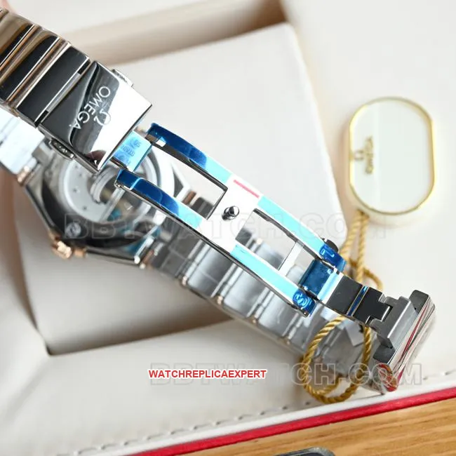 1:1replica watch constellation Omega silver white dial28mm quartzfront live photo