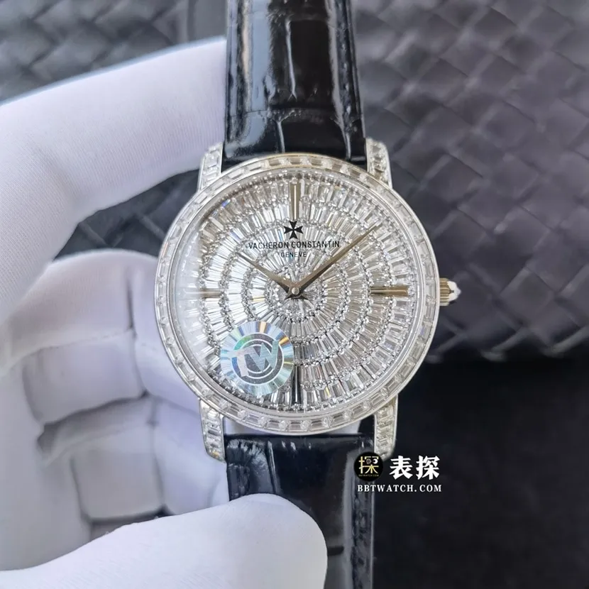 TW factory Vacheron Constantin 81760/000G-98621: 1top-tier watch diamond disc leather strap model pictures and prices front live photo