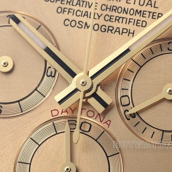 C factory RolexDaytona1:1top-tier champagne tray yellow gold rubber m116518ln-0042front live photo