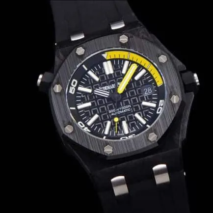 top-tier replicaIP factory Audemars Piguet15707 black ceramic classic ceramic material watch front view