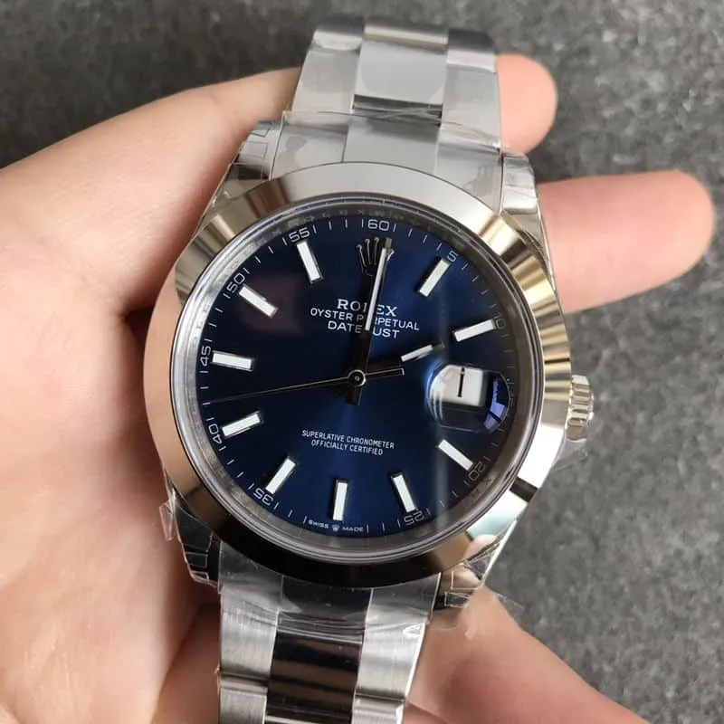 Rolextop-tier watch log blue series men's mechanical watch front view