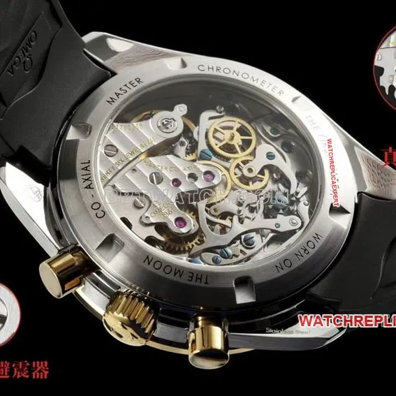 Omega Speedmaster top-tier 1:1super clonesilver dial rubber model 310.20.42.50.02.001caseback live photo