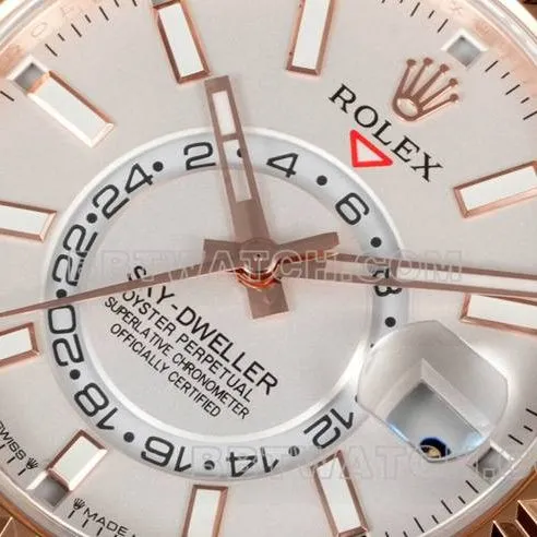 1:1replica watch AR+ factory Rolex pilot white dial mechanical rose goldside live photo