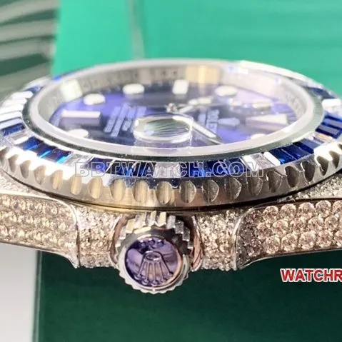 Rolex Submariner top blue disk diamond ring strap models front actual photo