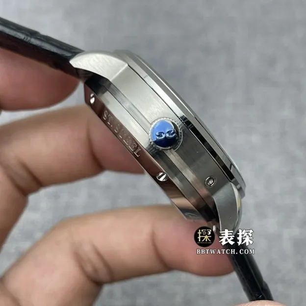 AI factory Glashütte Original original eccentric watch men's white dialleather strap picture and price caseback live photo
