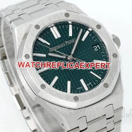 top-tier watch Royal OakDDF factory Audemars Piguetgreen dial4302 mechanical 15510front live photo