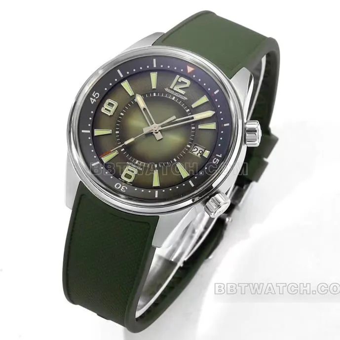 BLS factory Jaeger-LeCoultre Beichen top-tier 1:1super gradient green disc rubber model 906863Jfront live photo