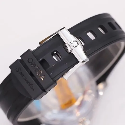 OR factory top-tier watch Omegablack dialrubber strapSeamaster series 42mm watch front view