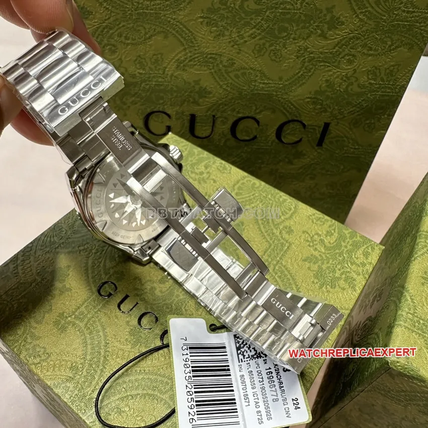 Gucci 1:1super clone2024 new blue dialsteel bracelet model YA136362front live photo