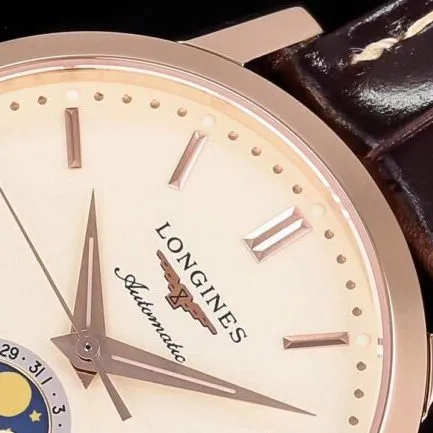 top-tier watch Longines classic retro series 1832 model white steel white bottom mechanical men's watch clasp picture