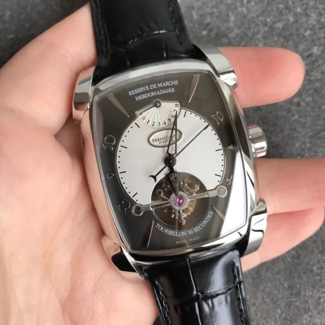 Parmigiani Fleurier top-tier watch tourbillon men's square watch movement picture