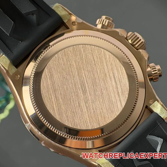 CBD factory Rolex collectible watch Daytonarose gold case black dial4131front live photo
