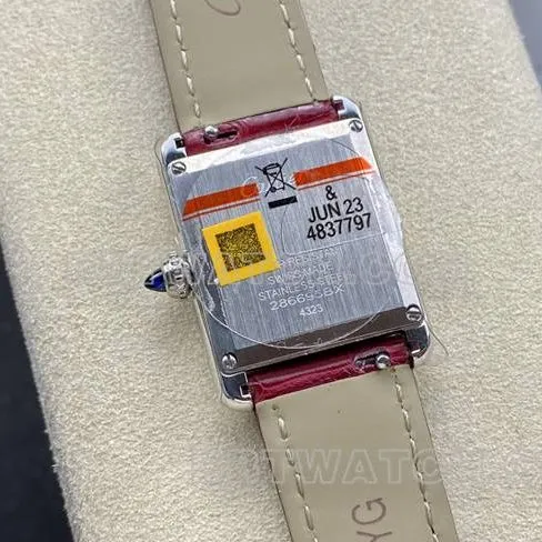 collectible watch DR factory Cartier tank red dial quartz red braceletbraceletlive photos