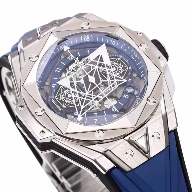top-tier replicaBBFHUBLOTHublot watch new II tattoo second generation watch blue dialclasp picture
