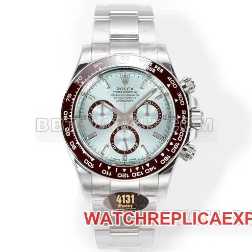 1:1replica watch JF factory DaytonaRolex ice blue dial4131 mechanical 40mm front live photo