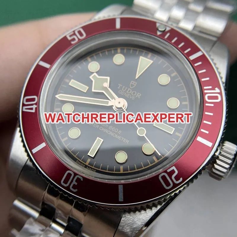 Tudor watch DIF factory Biwan 41mm small red shield mechanical steel bracelet model front live photo