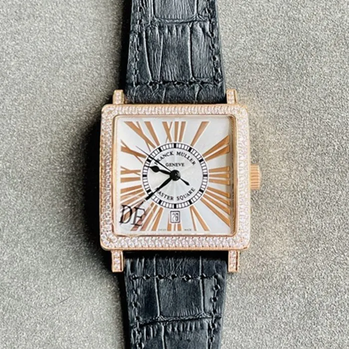 Top collectible watches Frankmuller Men's Gold Plate Full Star Series Belt Watch Front View