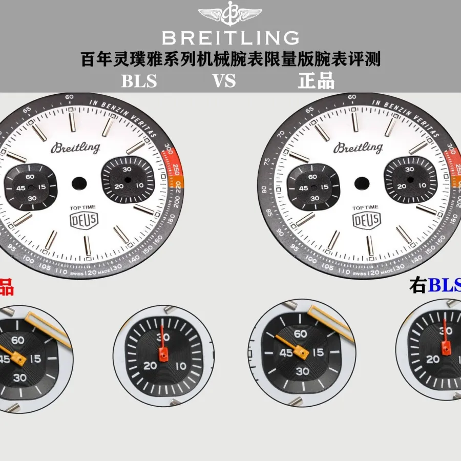 BLS factory Breitlingtop-tier watch TOP TIMEsilver dialA233101A1A1X1 real and fake comparison evaluation appearance live photos