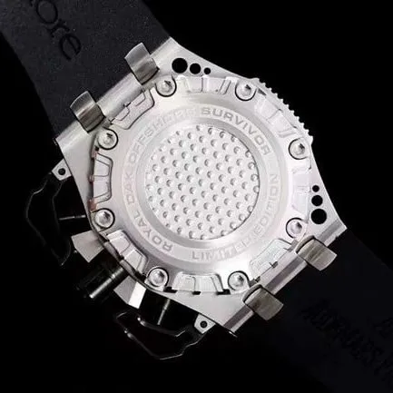Audemars Piguettop-tier watch men's black dial black rubber strap Royal Oak offshore series mechanical watch front view
