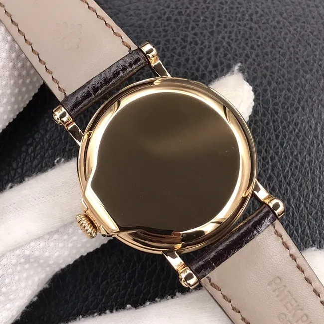 ZF Factorytop-tier watch Patek Philippe men's white dial brown belt classic 5153 series leather strap watch clasp picture