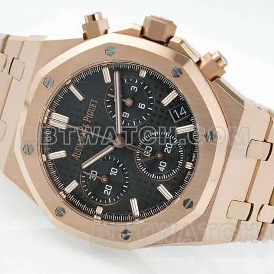 APS factory Audemars PiguetRoyal Oak1:1super ink green dialrose gold26240front live photo