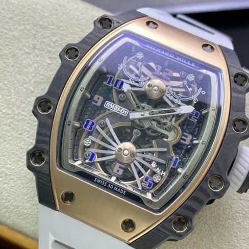 top-tier watch Richard Mille aerodynamic tourbillon watch front view