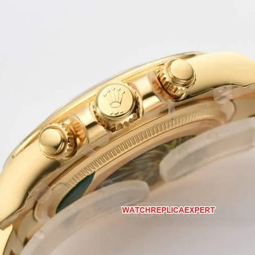 CleanRolexDaytonasuper gold plate 4131steel bracelet model 126508caseback live photo