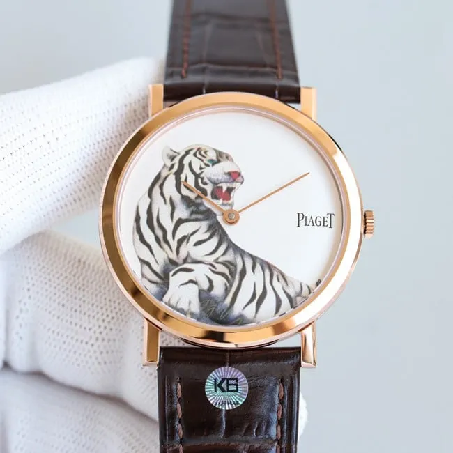 TW Factory Top Piaget 2022 Year of the Tiger Special Edition Rose Gold Steel Case Watch Buckle Figure