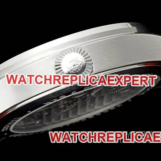 IWC1:1replica watch RMS factory pilot blue dialtourbillon mechanical leather strap model front live photo