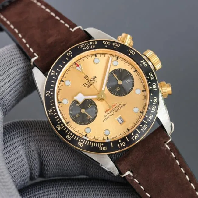 top-tiersuper cloneTWF Tudor's latest Biwan chronograph men's stainless steel watch side view