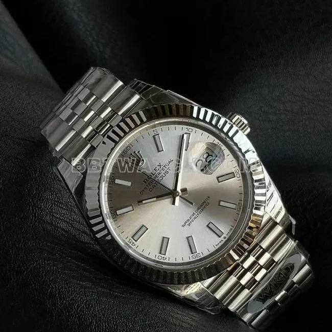 WKD Factory Watch Rolex Datejust 41mm Silver Dial 126331 Real Shot - Front View