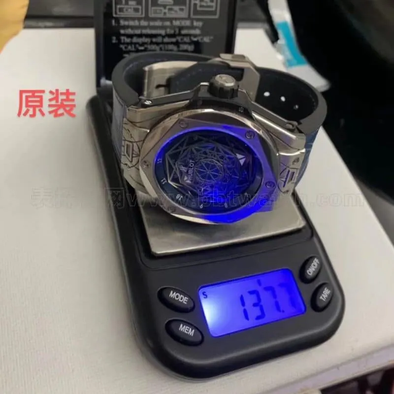 Hublot Tattoo Titanium Blue Watch Review - Unique Aesthetic Front View