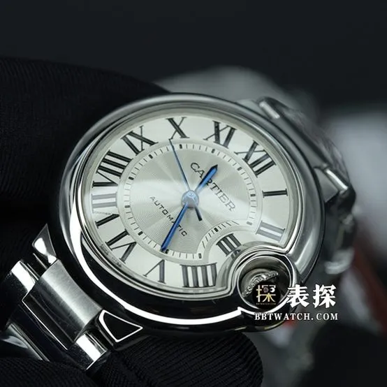 K3 factory Cartier blue balloon top-tier watch ladies silver white dialsteel bracelet model pictures and prices front live photo