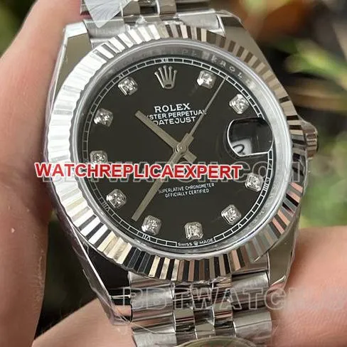 top-tier watch ERF factory log Rolexblack dial3235 mechanical 41mm caseback live photo