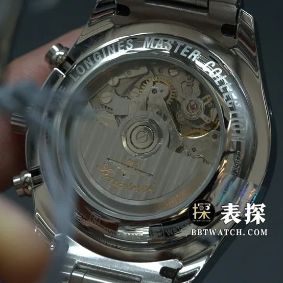 GS factory Longines famous craftsman eight-pin moon phasetop-tier watch white dial blue needle steel bracelet model picture and price side live photo