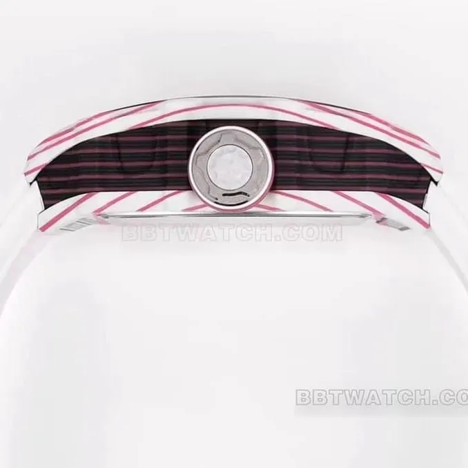 Richard Mille men's top-tier 1:1high-quality white rubber model RM 38-02front live photo