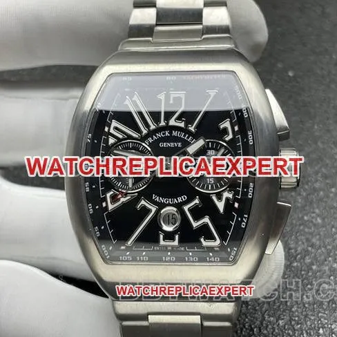 top-tier watch Franck Muller ABF factory V45black dial steel braceletfront live photo