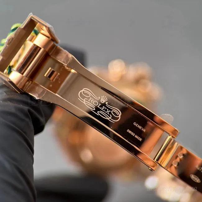 collectible watch Rolex CBD factory Daytonarose gold case black dial 4130 weight live photos