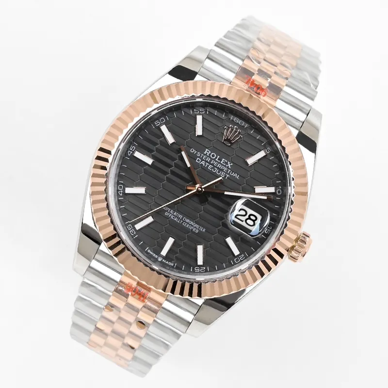 EW Rolex Datejust 41mm Top Grey Textured