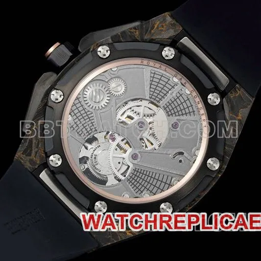 Audemars Piguettop-tier watch RM factory Royal Oak offshore floating tourbillon mechanical black rubber model side live photo