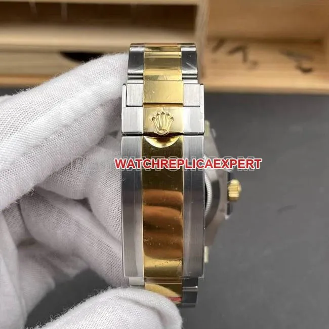 Rolex1:1replica watch VS FactorySubmariner41mmblack dial3235mechanical movement gold steel bracelet caseback live photo