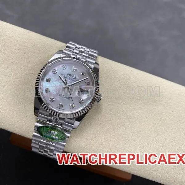 Rolex1:1replica watch ARF FactoryDatejust mother-of-pearl disc 36mm steel bracelet model side live photo