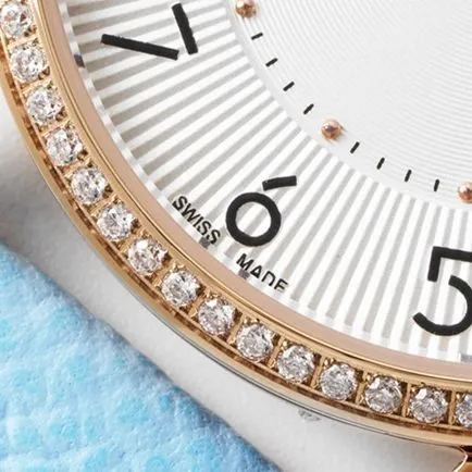 Top-tier Hermes Slim d’Hermes women’s white dial blue band quartzleather strap watch back cover picture